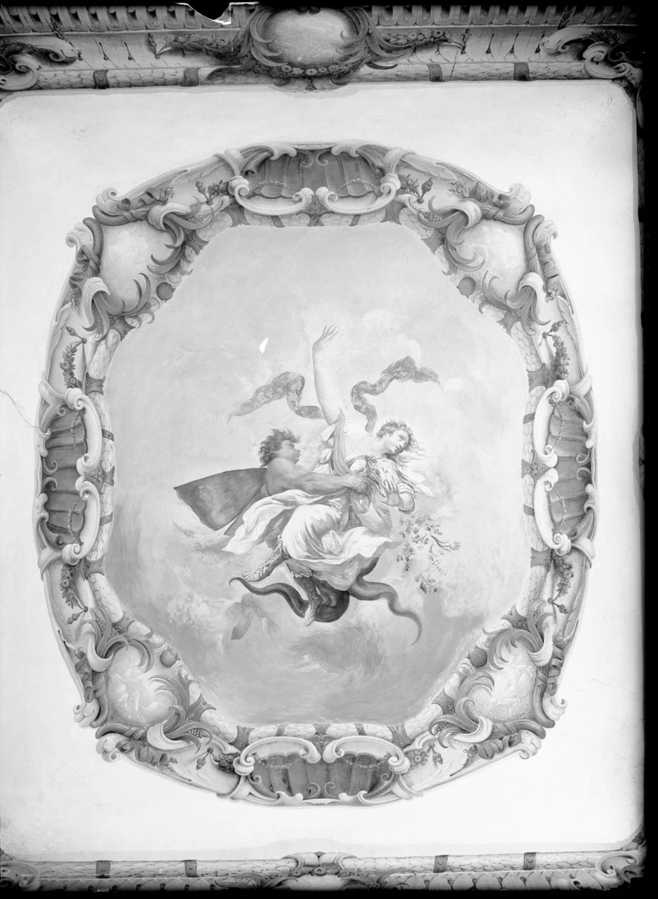 Mercurio e Venere, ratto di Orizia, diluvio di Deucalione, Medusa, caduta di Fetonte, caduta dei giganti, Gloria del Beato Nicolò Albergati - Bologna